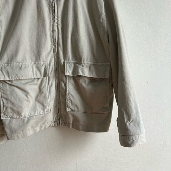 Zara Sz XL Cotton Off Grey Full Zip Thick Jacket - Picture 5 of 11